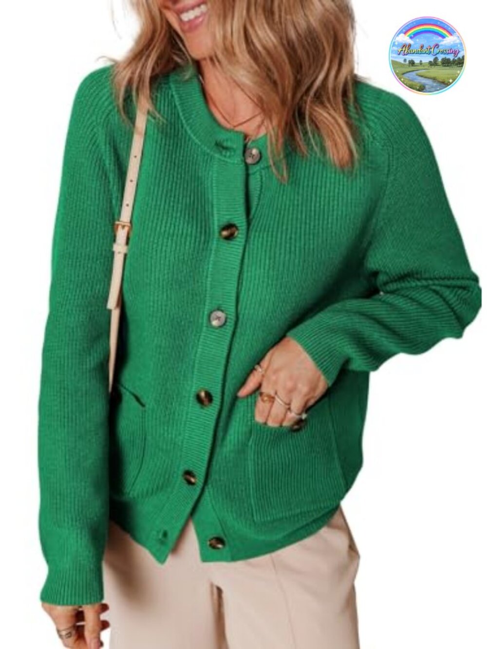 Women's Cable Knit Cardigan Sweater Long Sleeve Button Down with Pockets